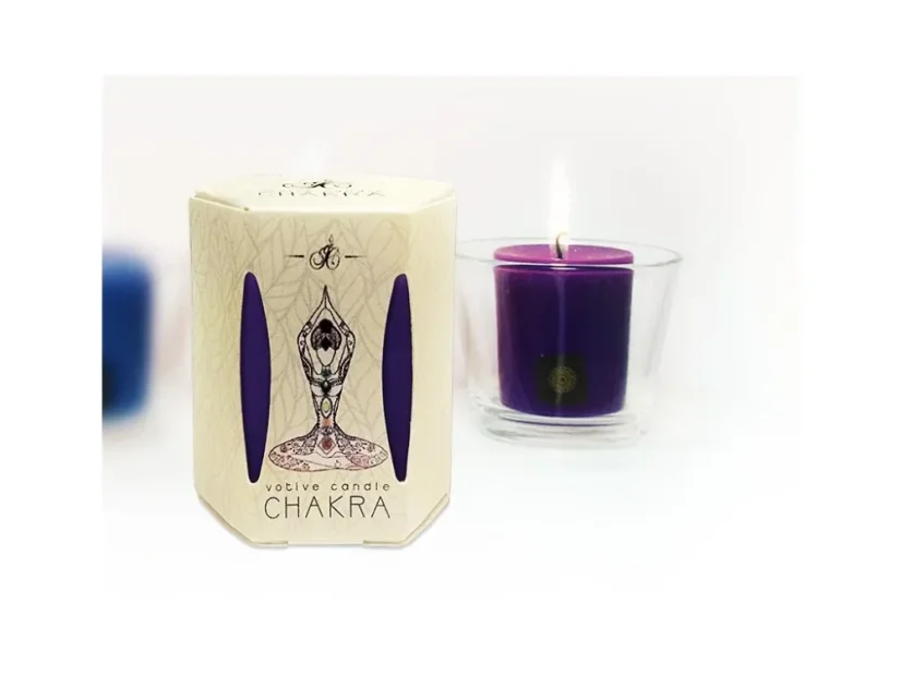 Čakrová svíčka 7.čakra Korunní Duchovnost