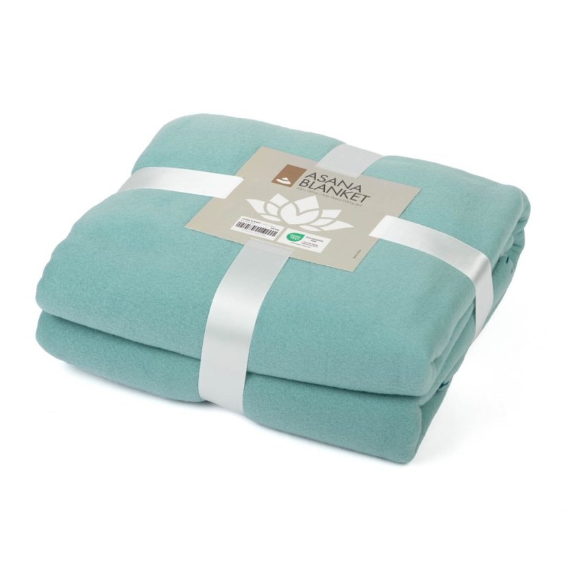 Jógová deka Asana Blanket s výšivkou LOTOS Tyrkysová