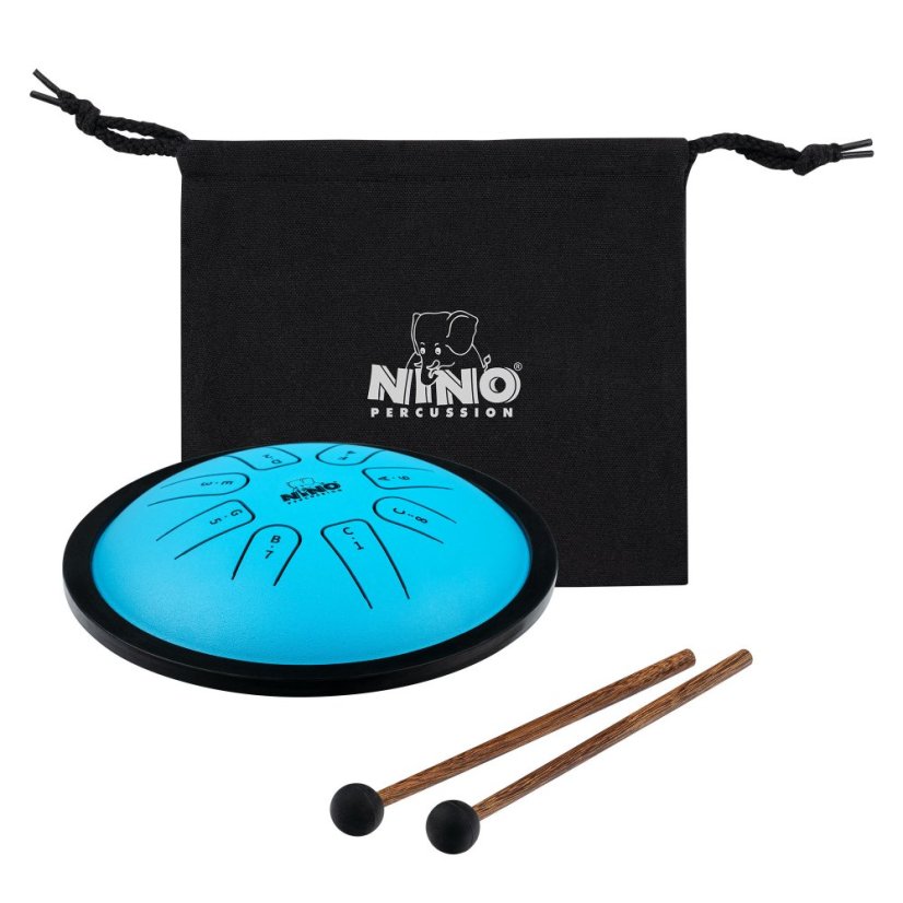 Kovový buben Mini Steel drum modrý C Dur