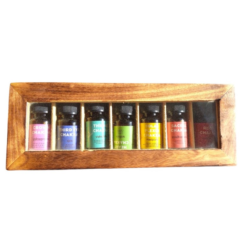 Čakrová sada esenciálních olejů 7 čaker ARÔME Chakra poškozený obal