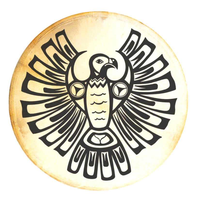 Šamanský bubon 40 cm Hromový vták