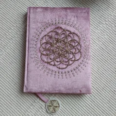 Zápisník sametový Květ života