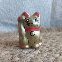 Rituální figurka Maneki Neko Kin Hojnost