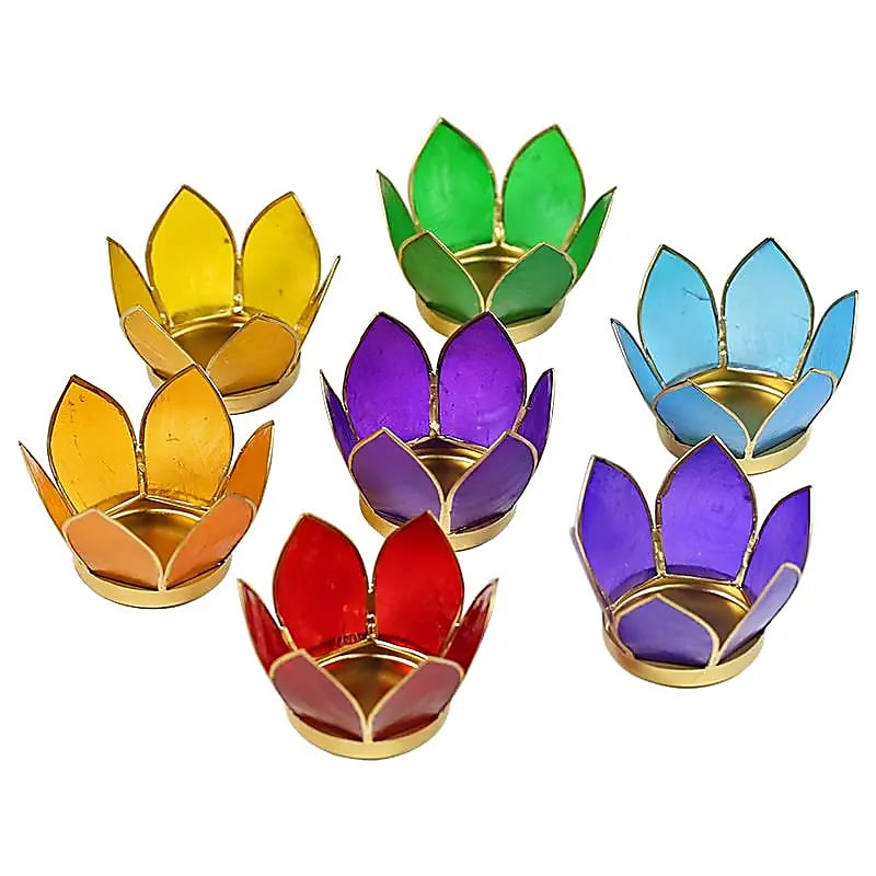 Čakrová sada svícnů Lotus mini