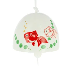 Zvonkohra Ceramic Furin Bell Feng Shui Zlatá rybka
