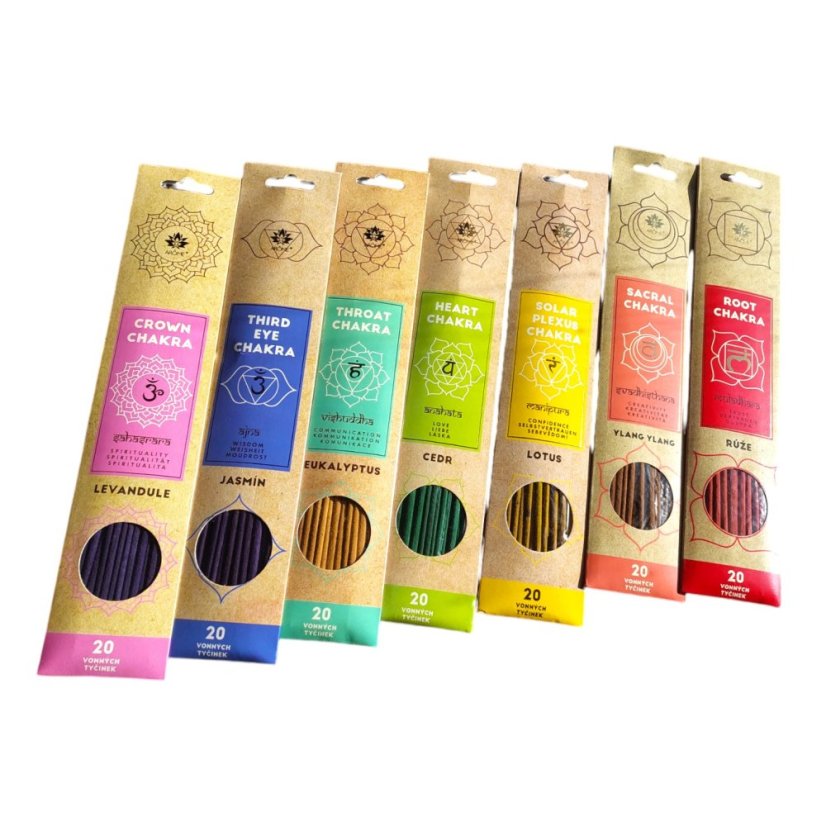 Vonné tyčinky 7 čaker ARÔME Balanced Chakra
