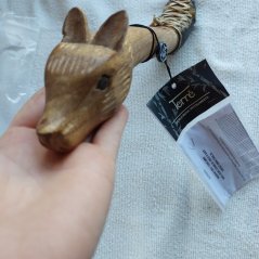Mongolská palička na šamanský bubon Vlk