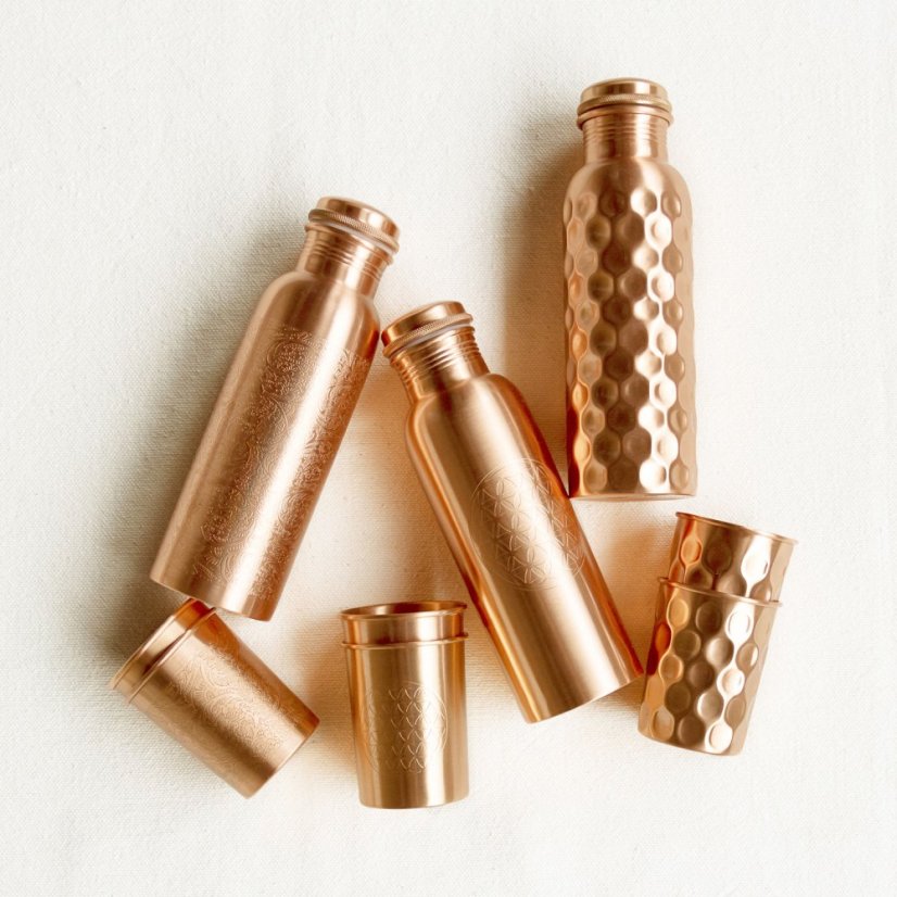 Měděná láhev Květ života 800 ml