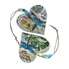 Keramický vešiak Srdce Vážky menšie