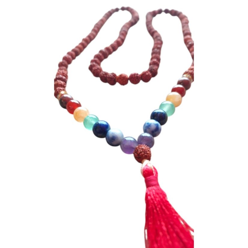 Mala náhrdelník Rudraksha čakry
