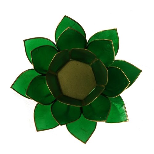 Svietnik Lotus srdcová 4.čakra zelená