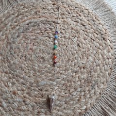 Strieborné kyvadlo Isis 7 čakier