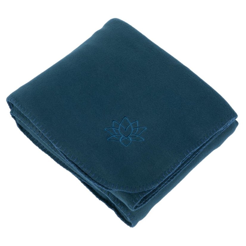 Jógová deka Asana Blanket s výšivkou LOTOS Modrá