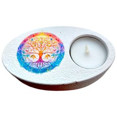 Svícen na čajovou svíčku Strom života Barvy