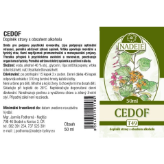 Tinktúra z bylín Cedof - upokojenie, spánok
