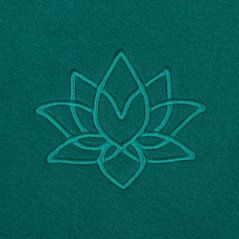 Asana Blanket jogová deka s výšivkou LOTUS Zelená