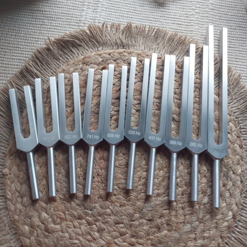 Terapeutické ladičky Solfeggio set hliník 10 ladiček