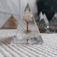 Orgonitová pyramída Krištáľ Strom života 4 cm