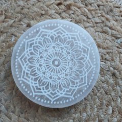 Selenitový podtácek 10 cm Mandala