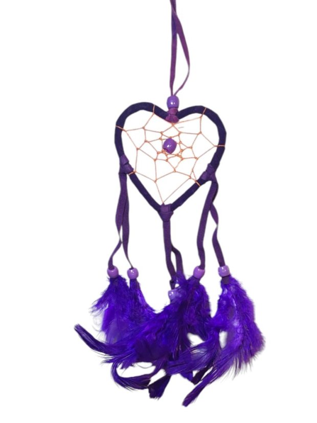 Srdce lapača snov - Barva: Fialová