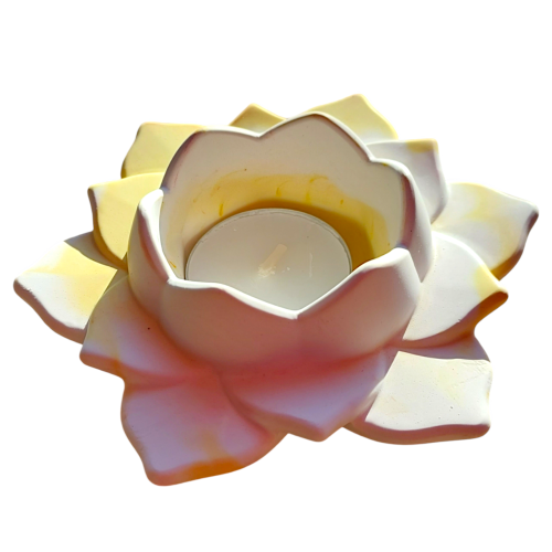 Sviečka na čajovú sviečku Lotus 3. čakra Žltá