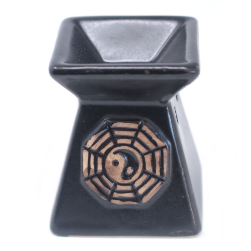 Aromalampa Jin Jang hranatá - Barva: Černá