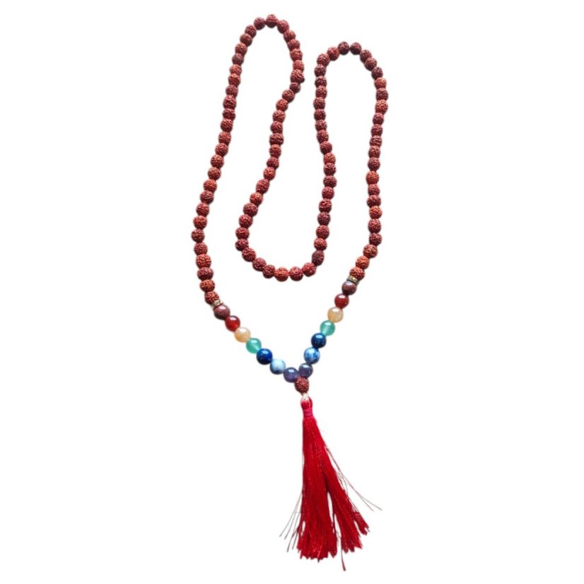 Mala náhrdelník Rudraksha čakry