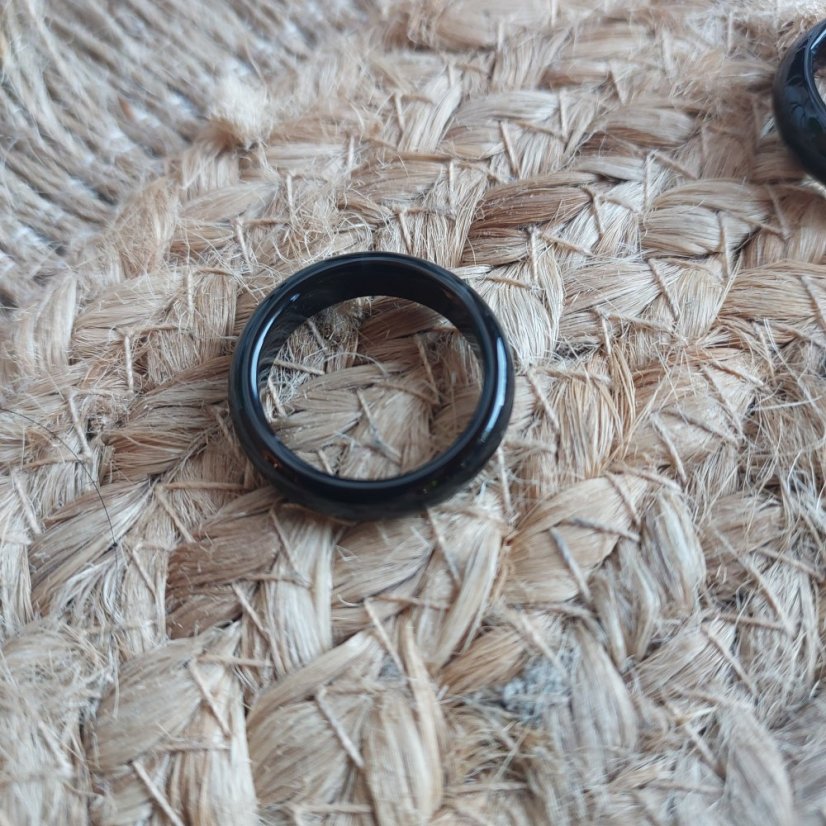 Prstýnek Obsidián - Velikost prstenu průměr: S 1,6 - 1,8 cm