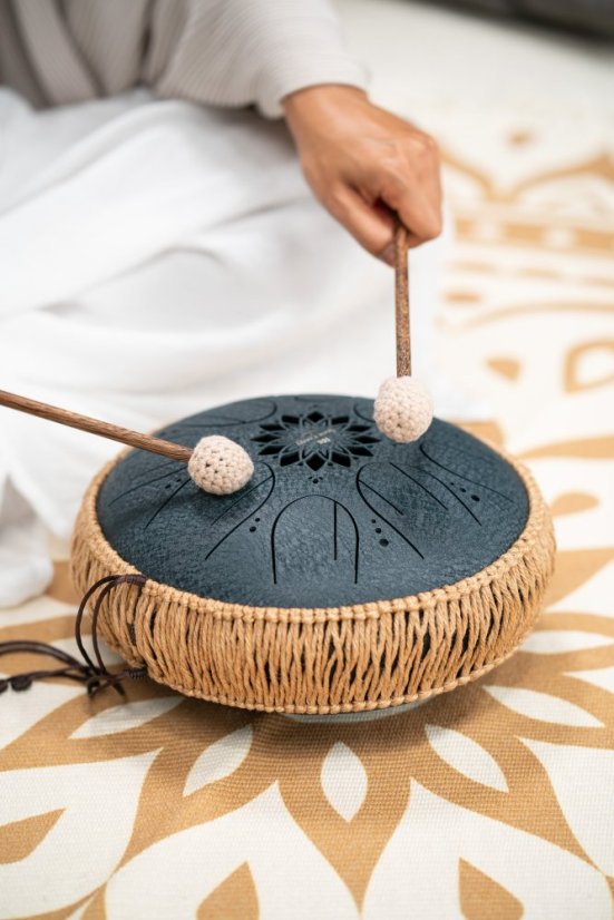 Kovový buben Octave Steel drum modrý C moll Sonic Energy 432 Hz