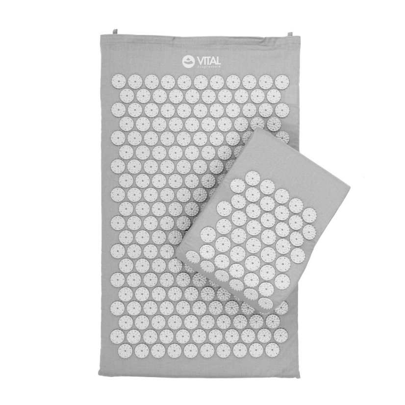 Akupresurní podložka a polštář set Standard Vital šedá