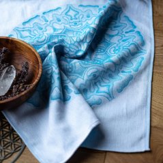 Čakrová utierka svetle modrá - hrdelná čakra