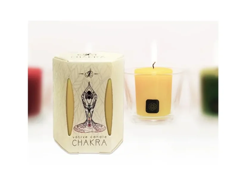 Čakrová svíčka 3.čakra Solární Důvěra