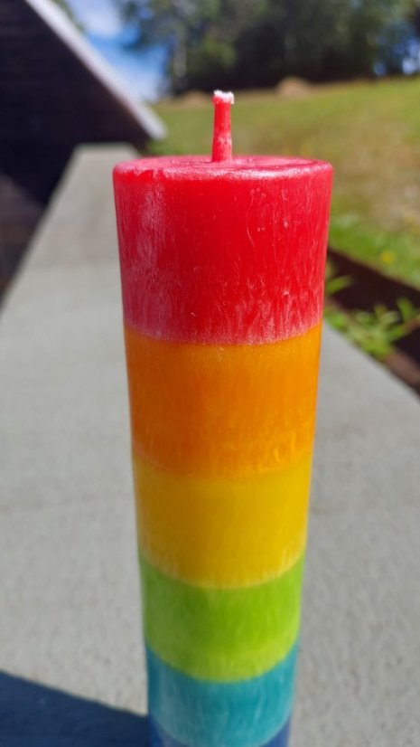 Čakrová svíčka válec