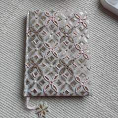 Zápisník sametový Květ života zlatý