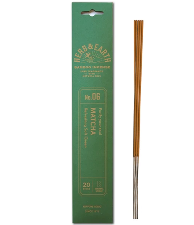 Japanese incense sticks Herbs and Earth Matcha