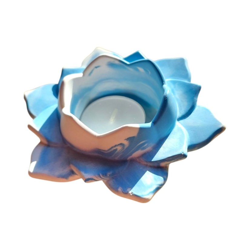 Sviečka na čajovú sviečku Lotus  6. čakra modrá