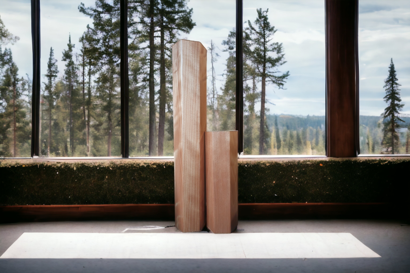 Harmonizing rain pillar 90 cm okoume