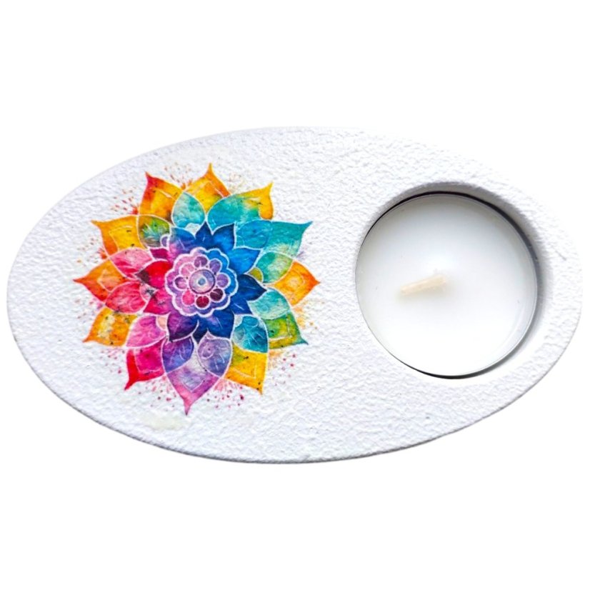 Svietnik na čajovú sviečku Mandala