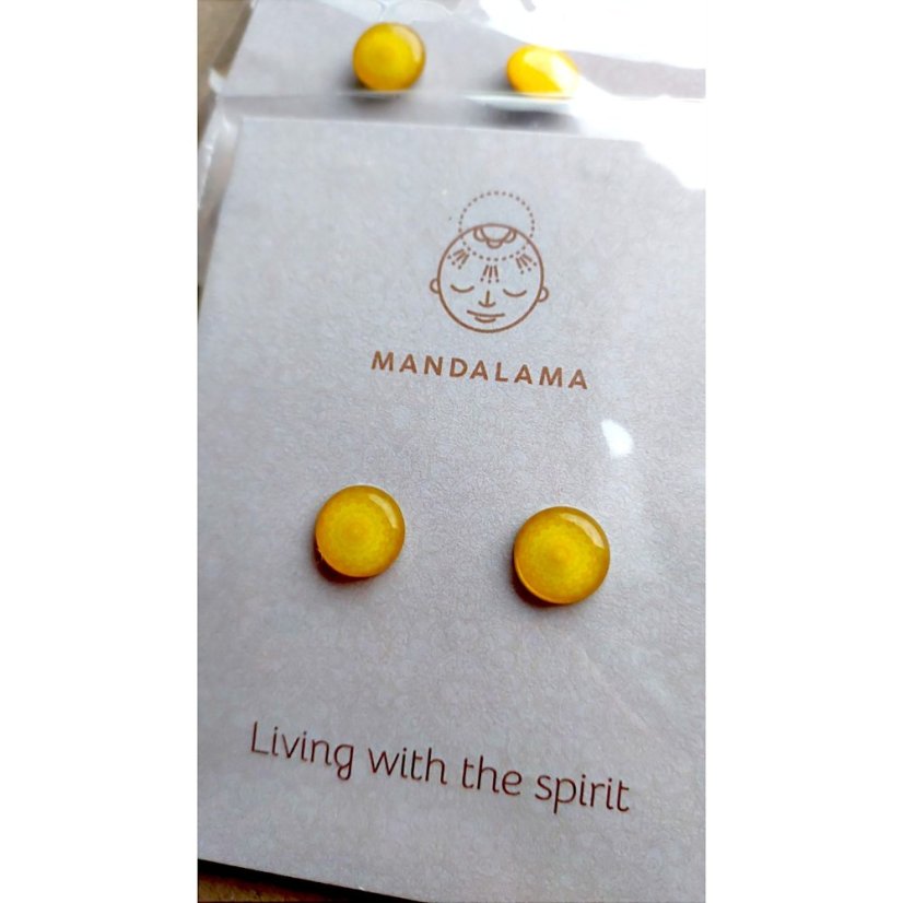 Náušnice pecky Solární 3. čakra