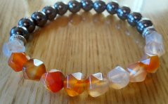 Magnetický náramok Šťastie Karneol