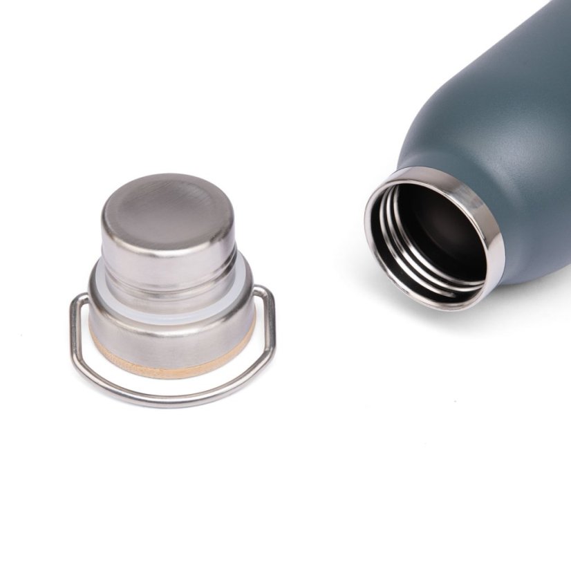 Izolovaná fľaša z nerezovej ocele Flower of Life antracit 600 ml