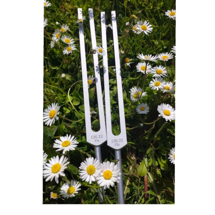 Therapeutic Tuning Fork “Sun/3rd Chakra” 126.22 Hz Aluminum CZ