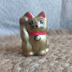 Rituální figurka Maneki Neko Kin Hojnost