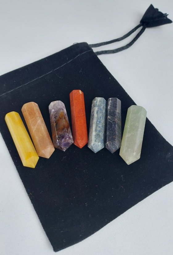 Čakrová sada kamenů hůlka v sáčku
