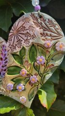 Keramický záves Srdce Lúka