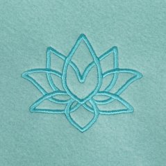 Asana Blanket jogová deka s výšivkou LOTUS Tyrkys