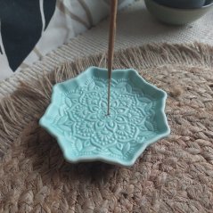 Stojanček na vonné tyčinky Mandala modrá