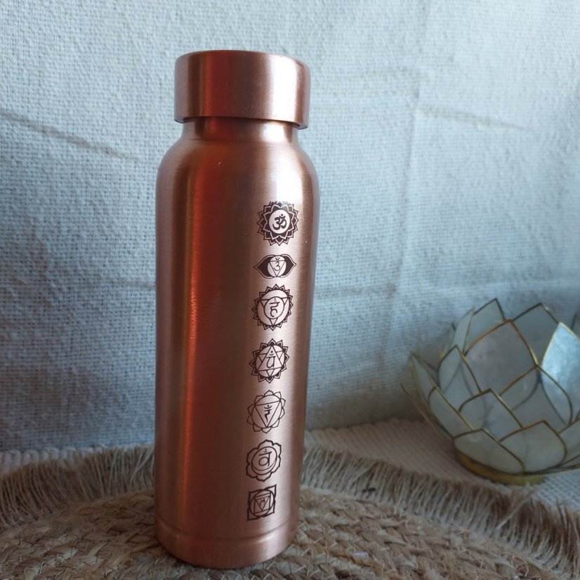 Měděná láhev 7 čaker 500 ml