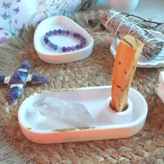 Stojan na dřívko Palo Santo Zlatý ovál
