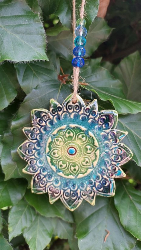 Keramický záves Mandala